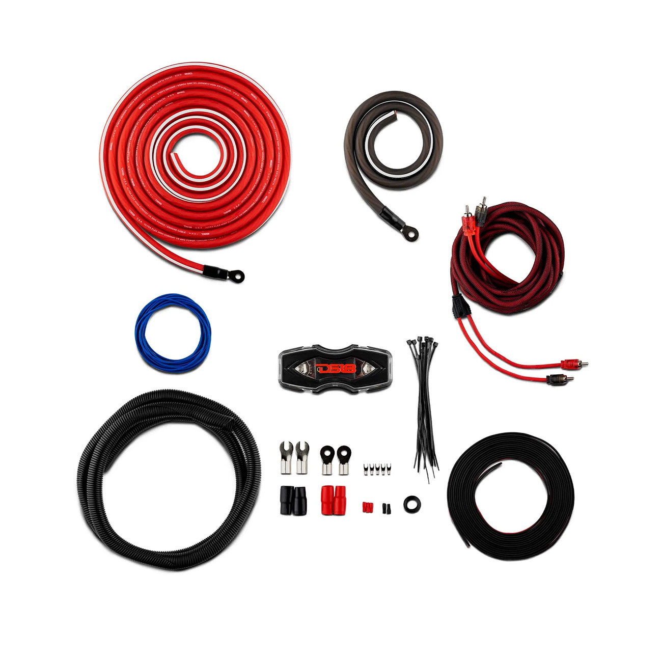 AMPKIT0DS - DS18 0 Gauge Amplifier Wiring Kit CCA Ultra Flex - 3500 Watts RMS