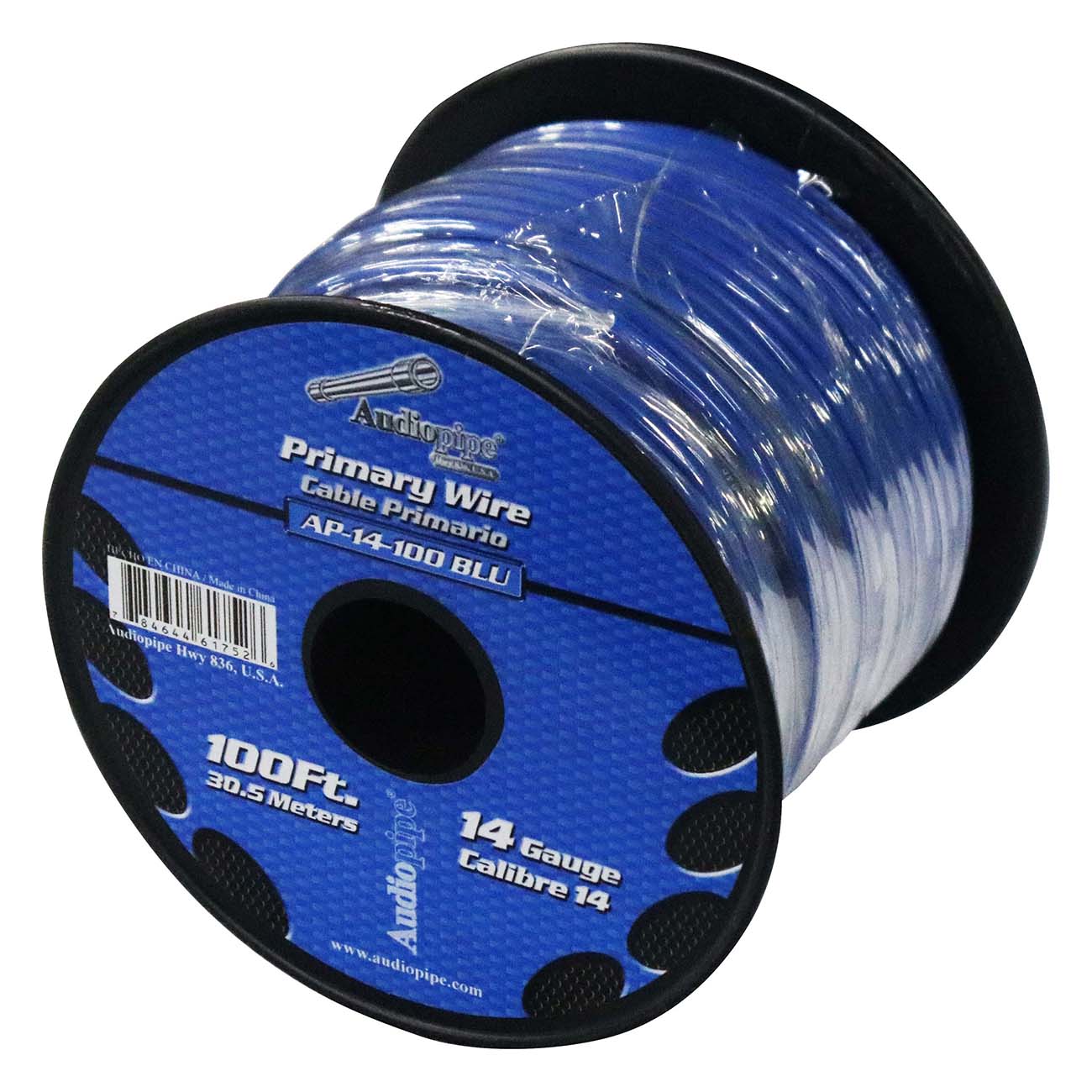 AP14100BL - Audiopipe Primary Wire 14-Gauge 100 Foot Spool - Blue