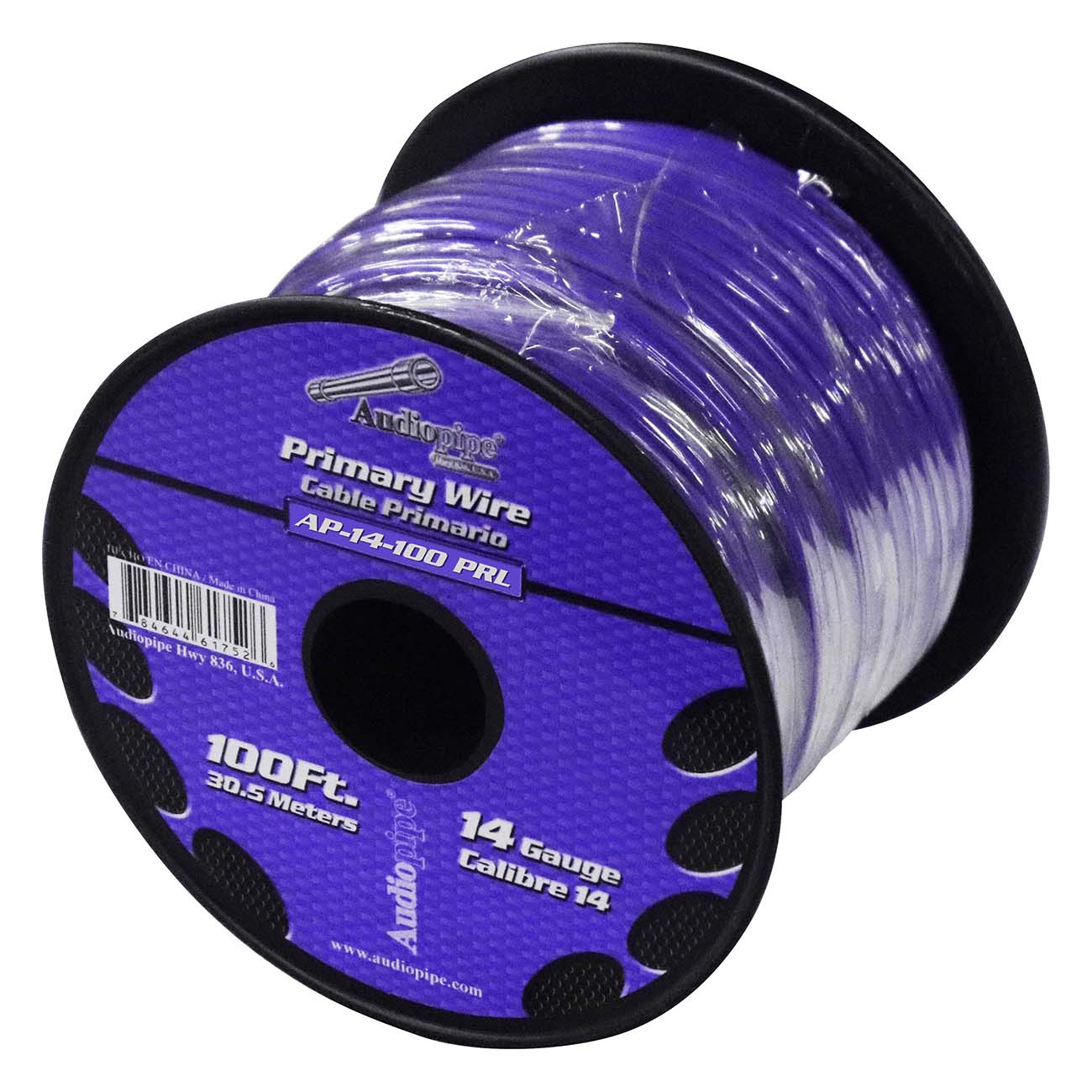 AP14100PL - Audiopipe Primary Wire 14-Gauge 100 Foot Spool - Purple