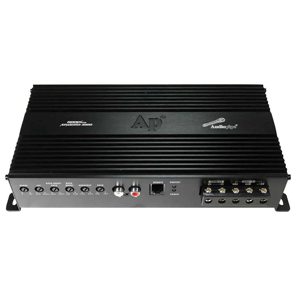 APMCRO1800 - Audiopipe Micro Monoblock Class D Amplifier 800W Max