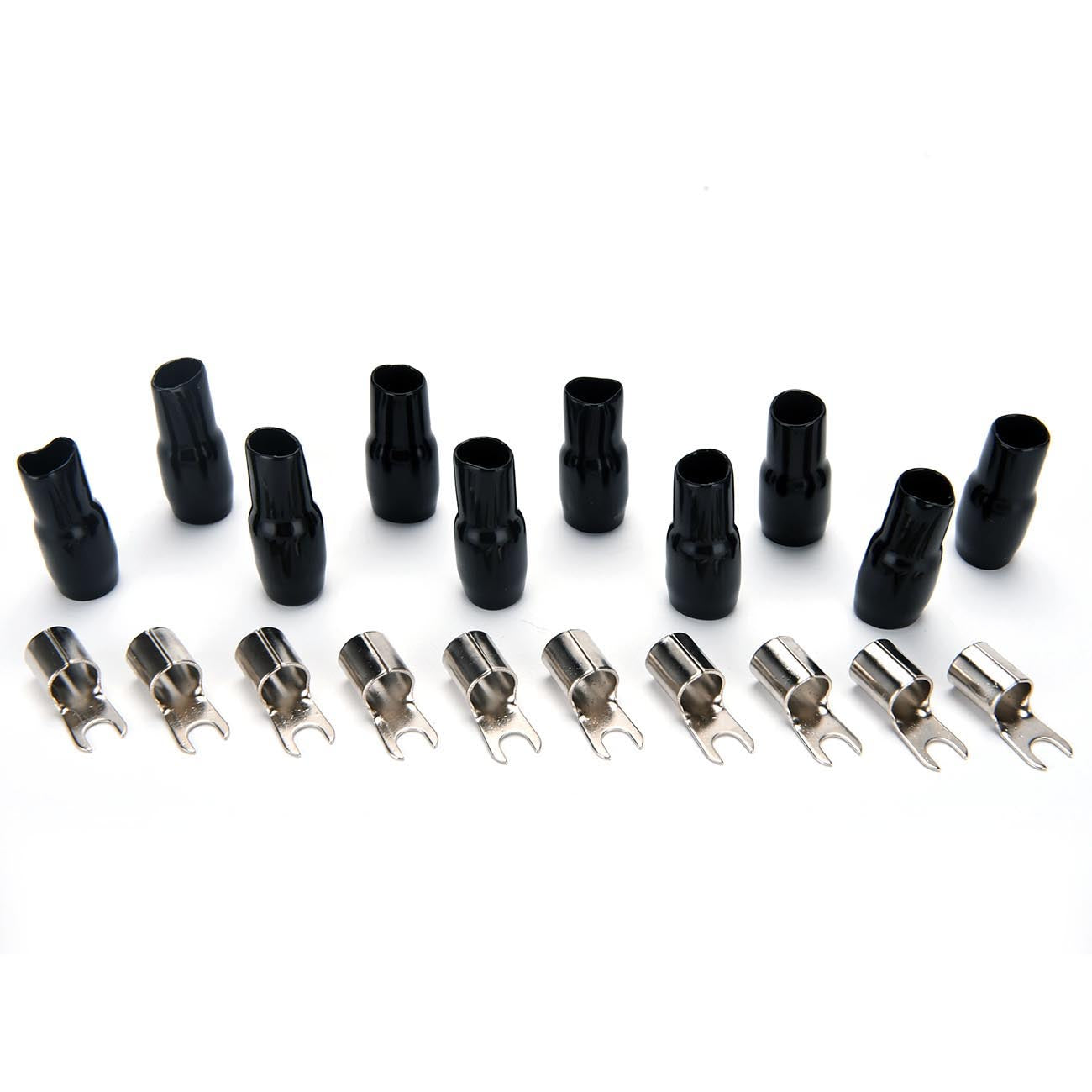 B4B - Orion Cobalt Series Barrier Spade Terminal 4 Gauge #10 Gold - Black (10 Pack)