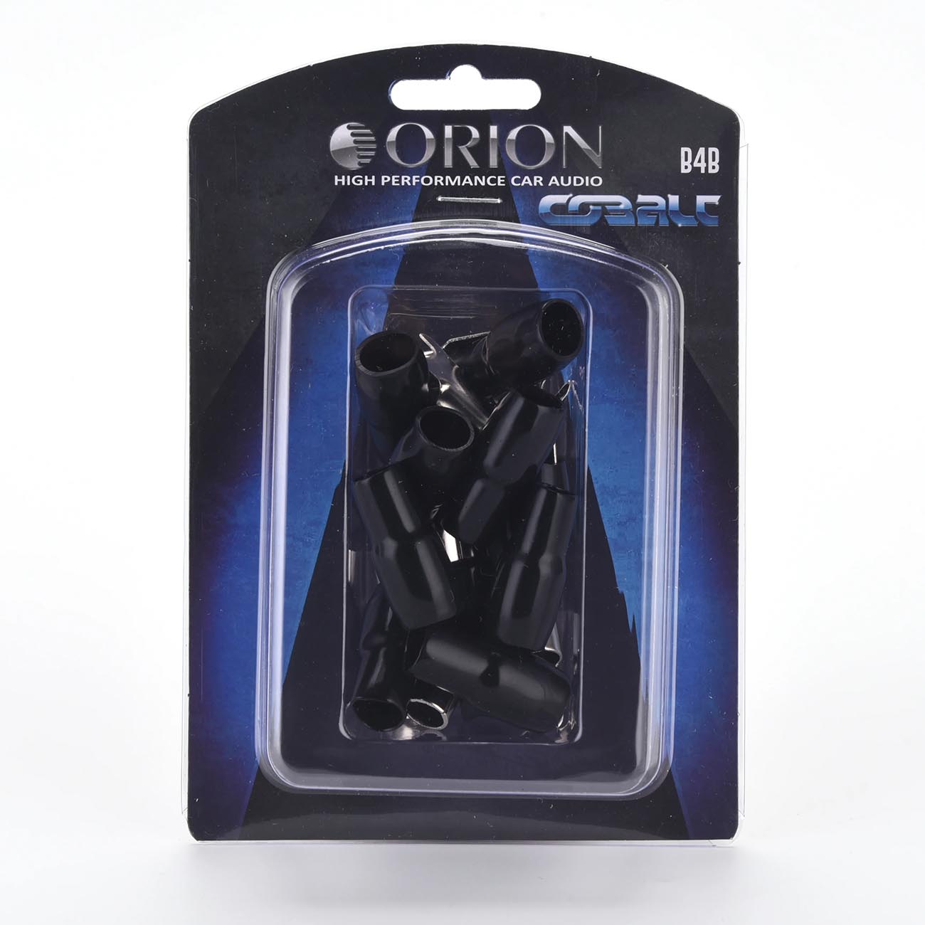 B4B - Orion Cobalt Series Barrier Spade Terminal 4 Gauge #10 Gold - Black (10 Pack)