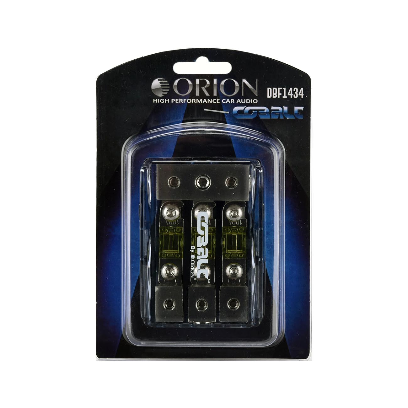 DBF1434 - Orion Cobalt Mini ANL 1 In/3 Out 4/8 ga. Distribution Block with (3) 100A MANL Fuses