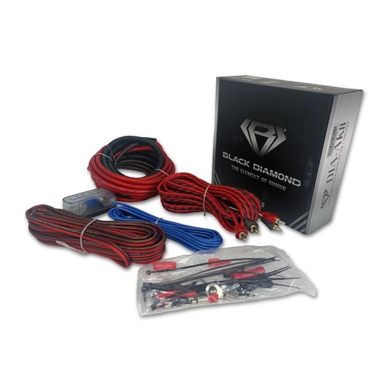 DIAAK8 - Black Diamond 8 Gauge Amplifier Wiring Kit - 840 Watts