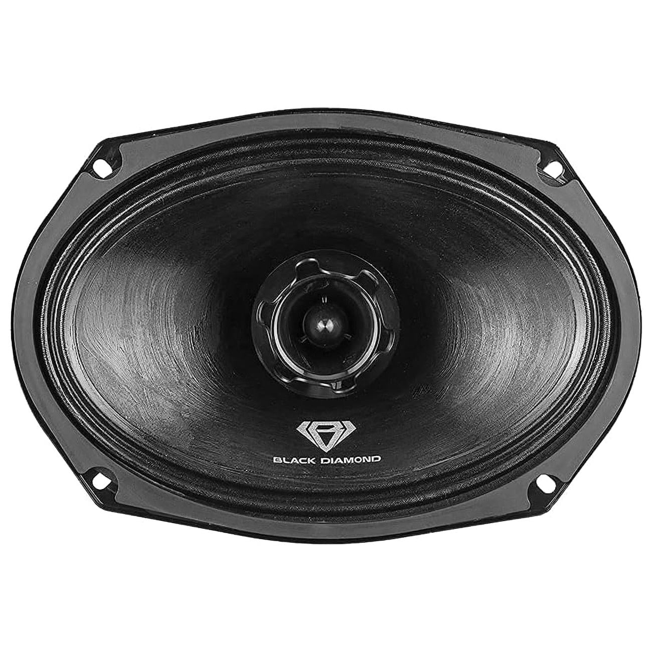 DIAXT69 - Black Diamond 6x9" Mid-range LoudSpeaker With Bullet Tweeter Built In 4-Ohm 550 Watts
