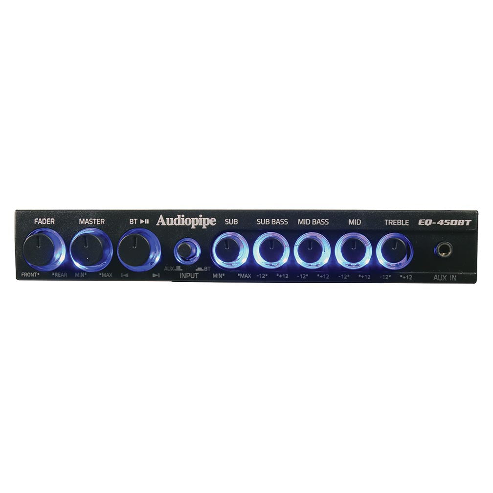 EQ450BT - Audiopipe 4-Band Wireless Streaming Graphic Equalizer with Bluetooth