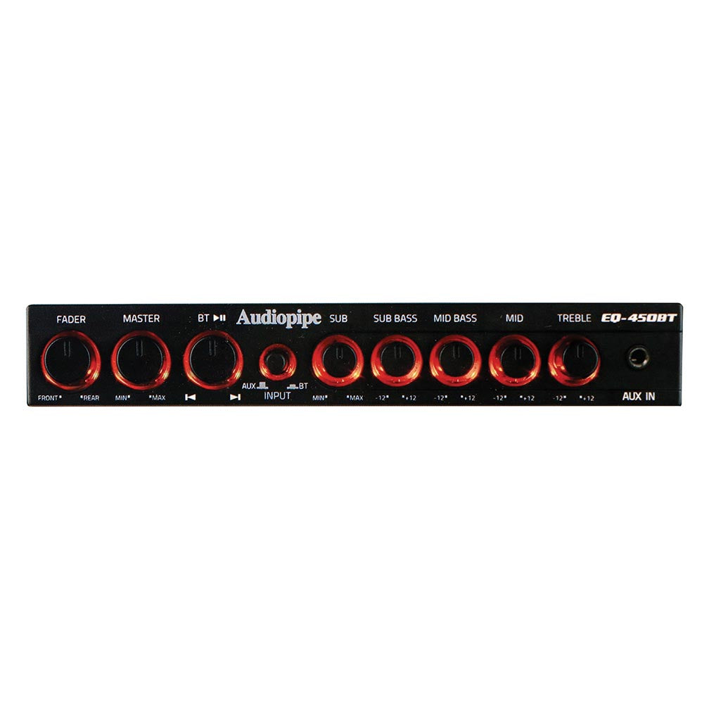 EQ450BT - Audiopipe 4-Band Wireless Streaming Graphic Equalizer with Bluetooth