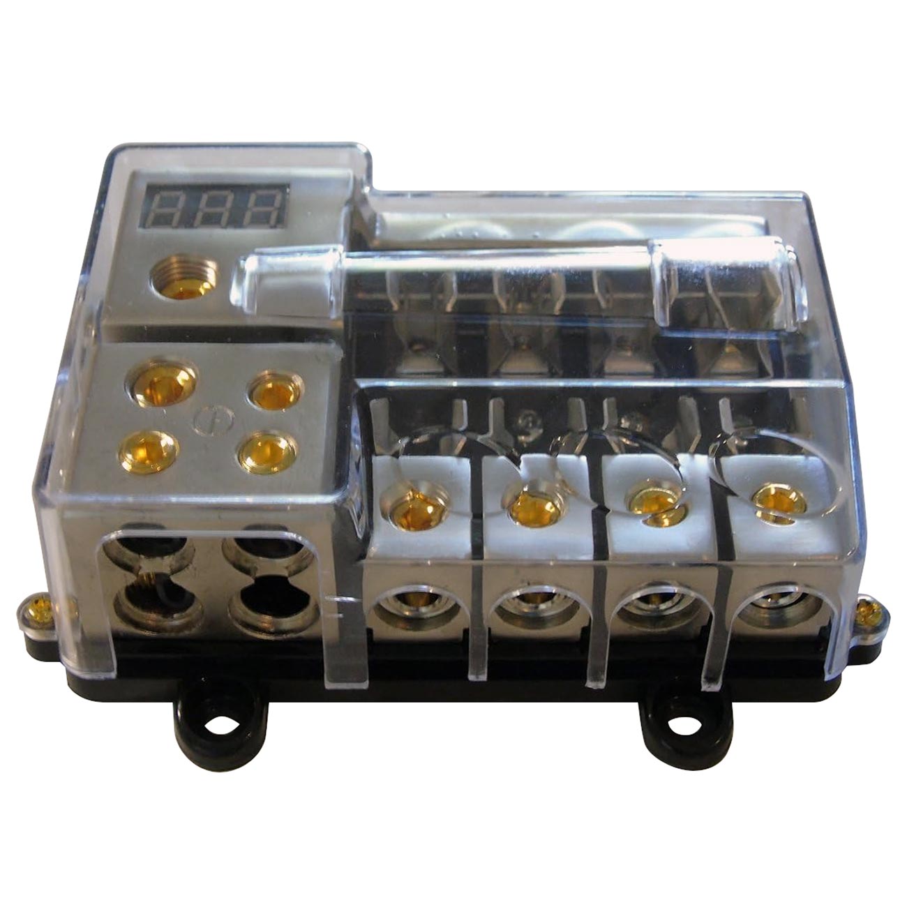 PDCP1414 - Audiopipe Distribution Block 2 In/4 Out with LED Volt Meter