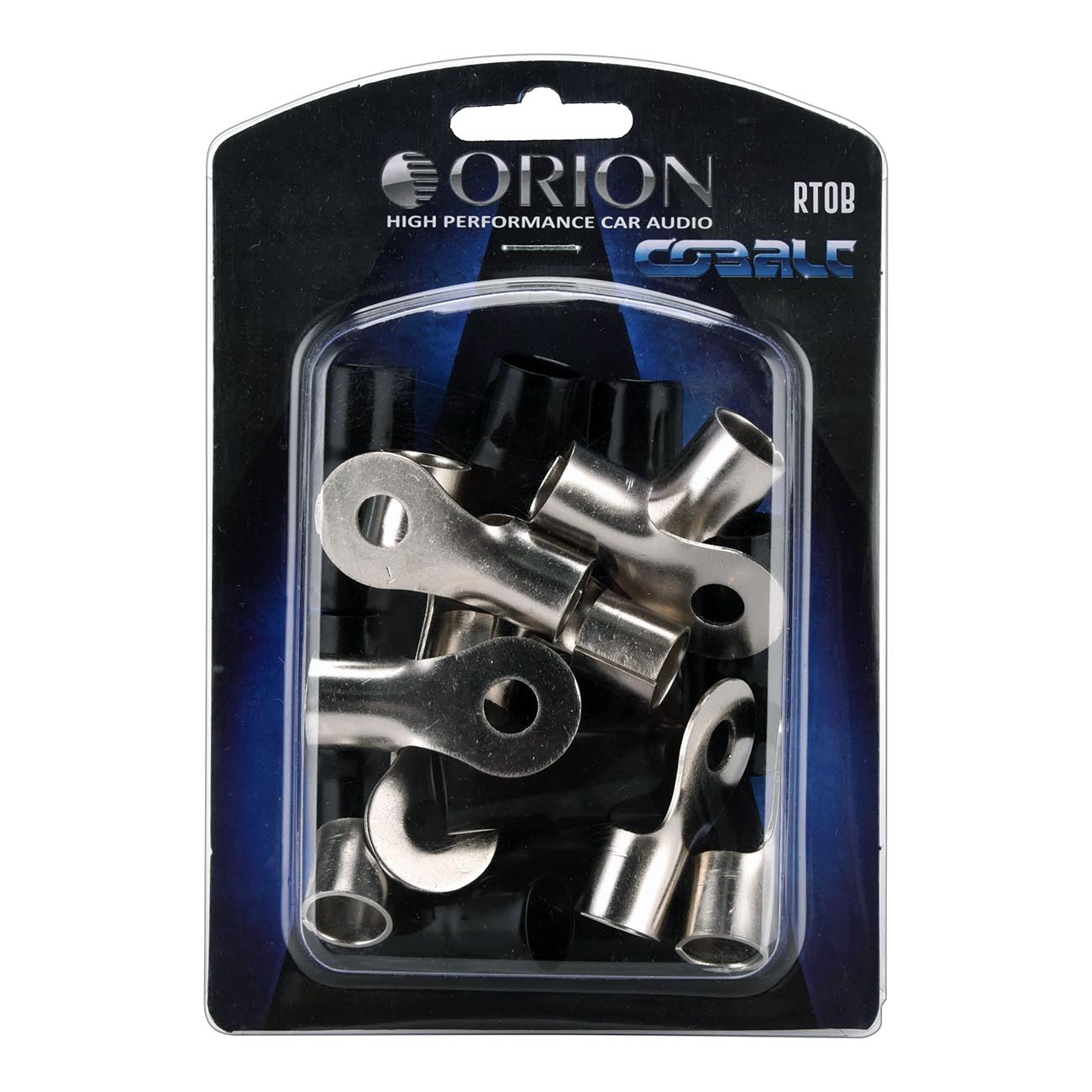 RT0BORION - Orion Ring Terminal for 1/0 Gauge with 5/16" Hole and Nickel Finish - Black Jacket (10 Pack)