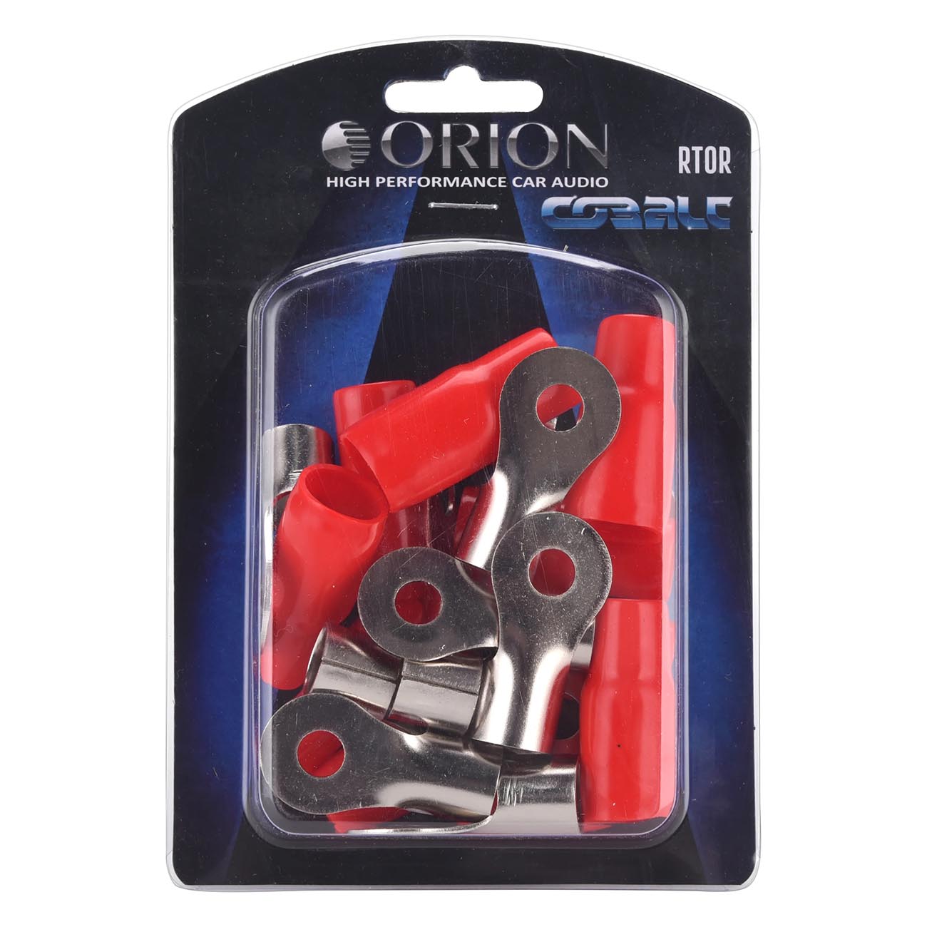 RT0RORION - Orion Ring Terminal for 1/0 Gauge with 5/16" Hole and Nickel Finish - Red jacket (10 Pack)