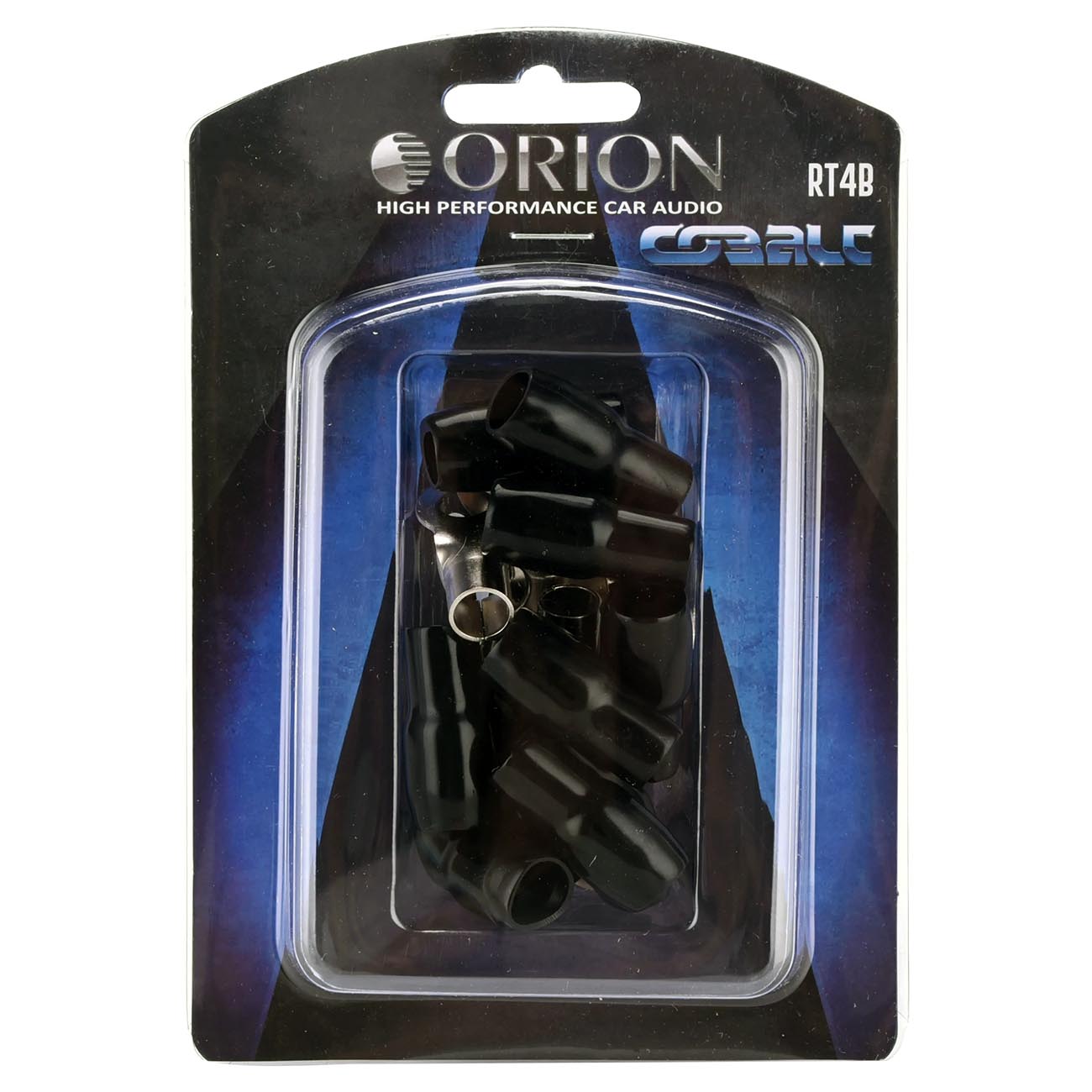 RT4BORION - Orion Ring Terminal for 4 Gauge with 5/16" Hole and Nickel Finish - Black jacket (10 Pack)
