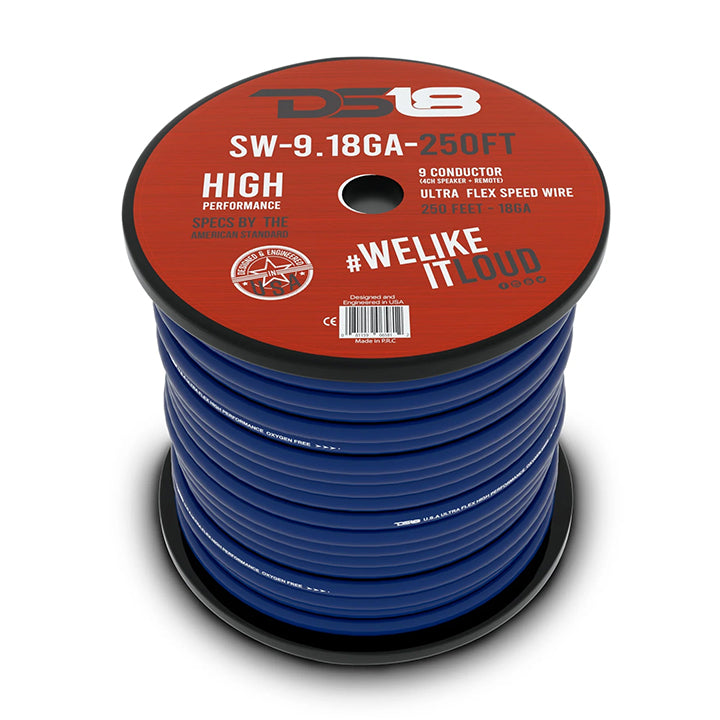 SW918GA250FT - DS18 Ultra Flex CCA Speed Speaker 9 x 18ga. Cable 250 Feet