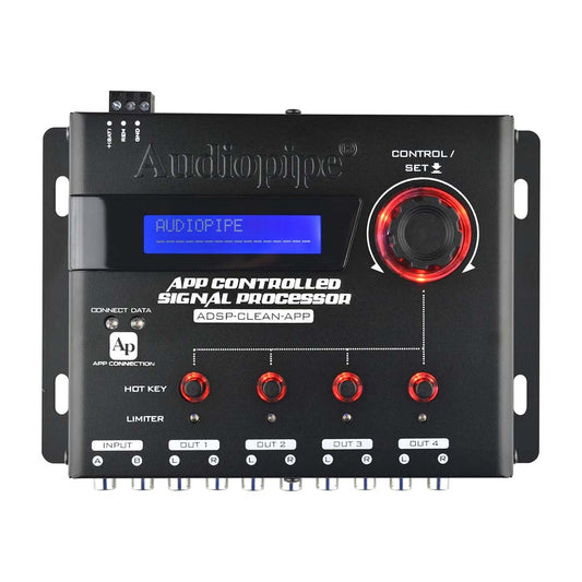 ADSPCLEANAPP - Audiopipe 1-In/4-Out Digital Signal Processor - APP Controlled