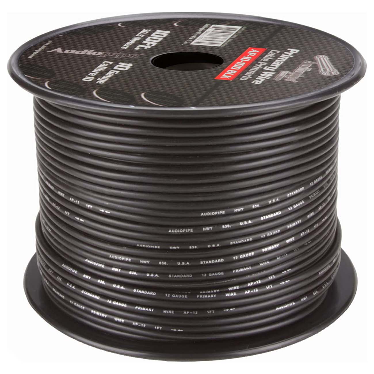 AP10100BK - Audiopipe 10 Gauge 100Ft Primary Wire Black