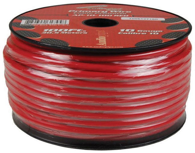 AP10100RD - Audiopipe 10 Gauge 100Ft Primary Wire Red