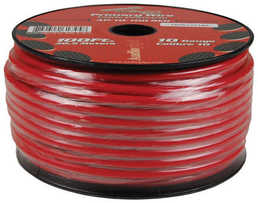 AP10100RD - Audiopipe Primary Wire 10-Gauge 100 Foot Spool - Red