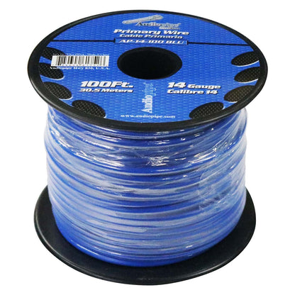 AP14100BL - Audiopipe Primary Wire 14-Gauge 100 Foot Spool - Blue