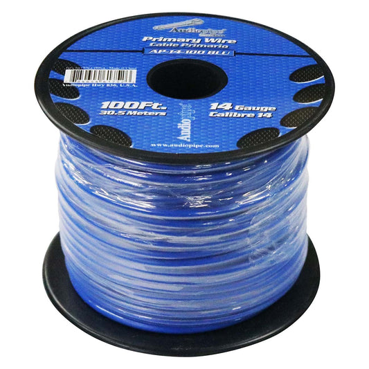 AP14100BL - Audiopipe 14 Gauge 100Ft Primary Wire Blue