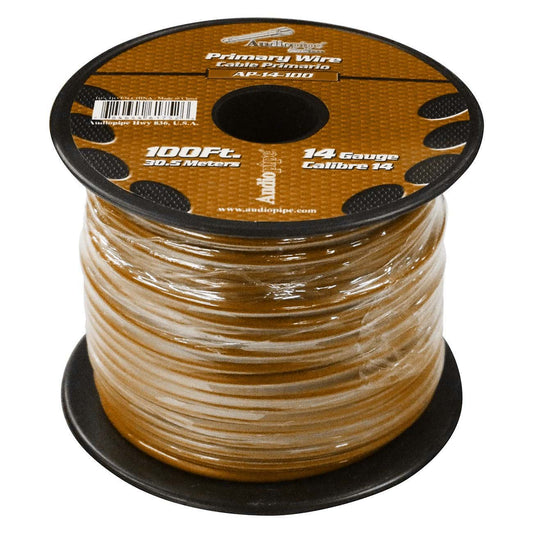 AP14100BR - Audiopipe 14 gauge 100ft Brown primary wire