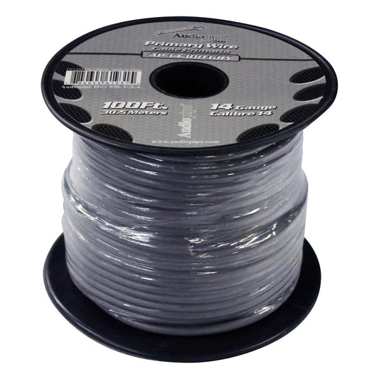 AP14100GY - Audiopipe 14 gauge 100ft Gray primary wire