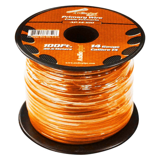 AP14100OR - Audiopipe Primary Wire 14-Gauge 100 Foot Spool - Orange