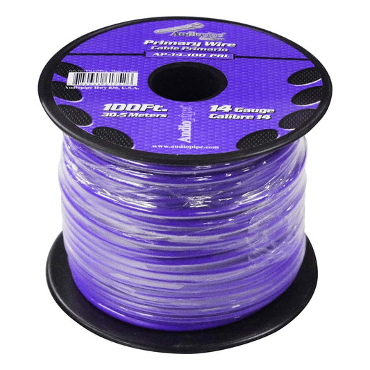 AP14100PL - Audiopipe Primary Wire 14-Gauge 100 Foot Spool - Purple