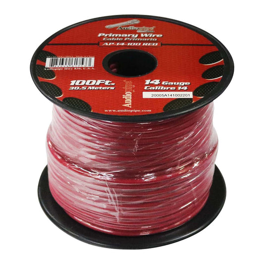 AP14100RD - Audiopipe Primary Wire 14-Gauge 100 Foot Spool - Red