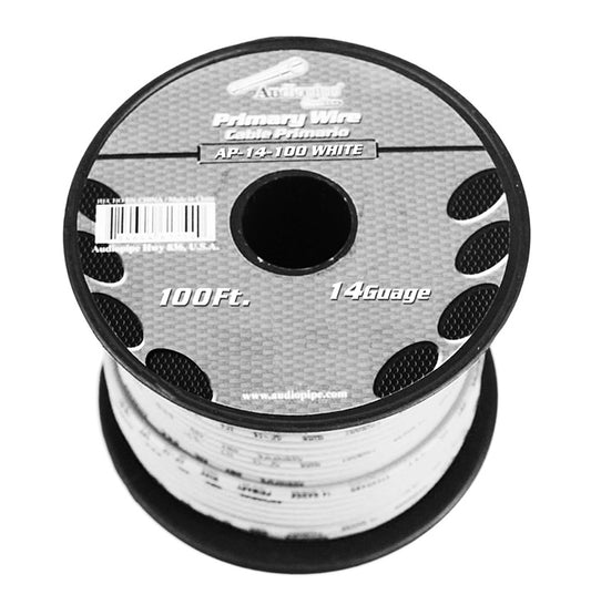 AP14100WH - Audiopipe Primary Wire 14-Gauge 100 Foot Spool - White