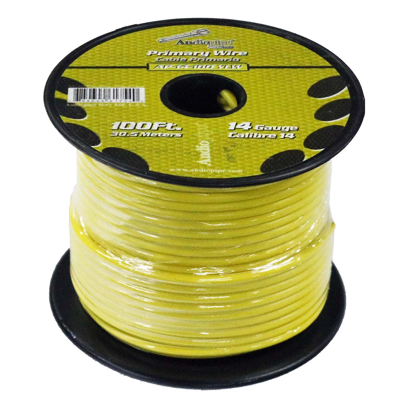 AP14100YW - Audiopipe 14 Gauge 100Ft Primary Wire Yellow