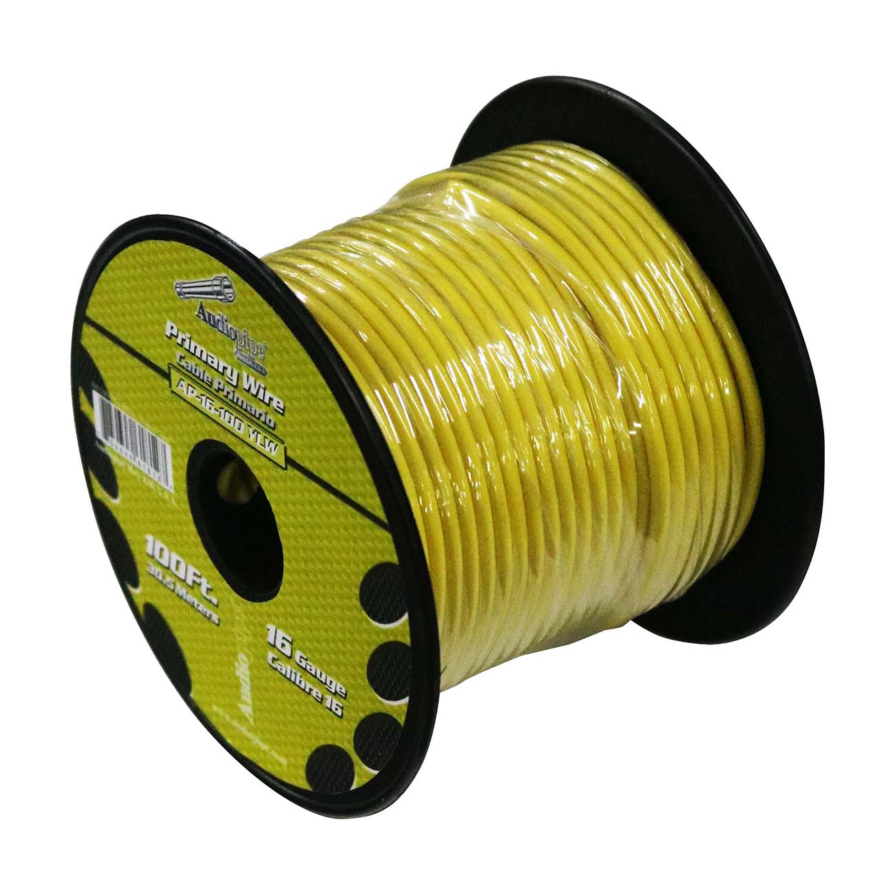 AP16100YW - Audiopipe 16 gauge 100ft Yellow primary wire