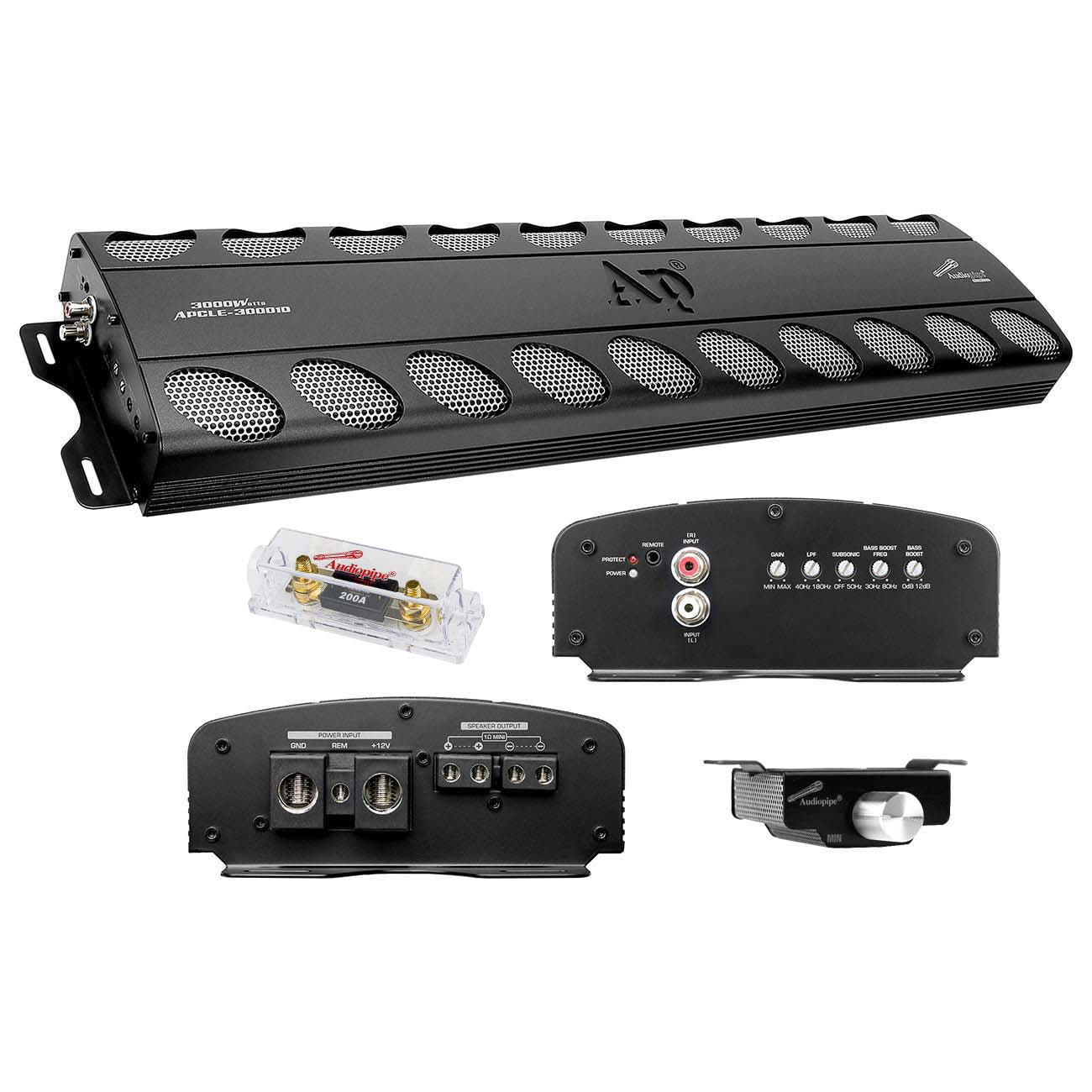 APCLE30001D - Audiopipe Monoblock Amplifier 3000 Watts