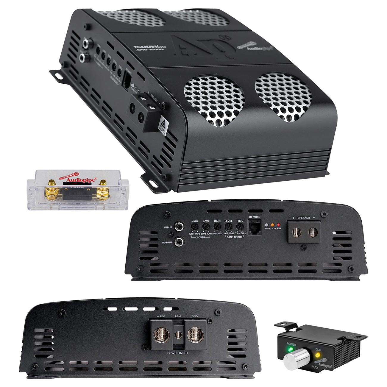 APHF1500DH2 - Audiopipe Full Range Class-D Monoblock Amplifier 1600W RMS