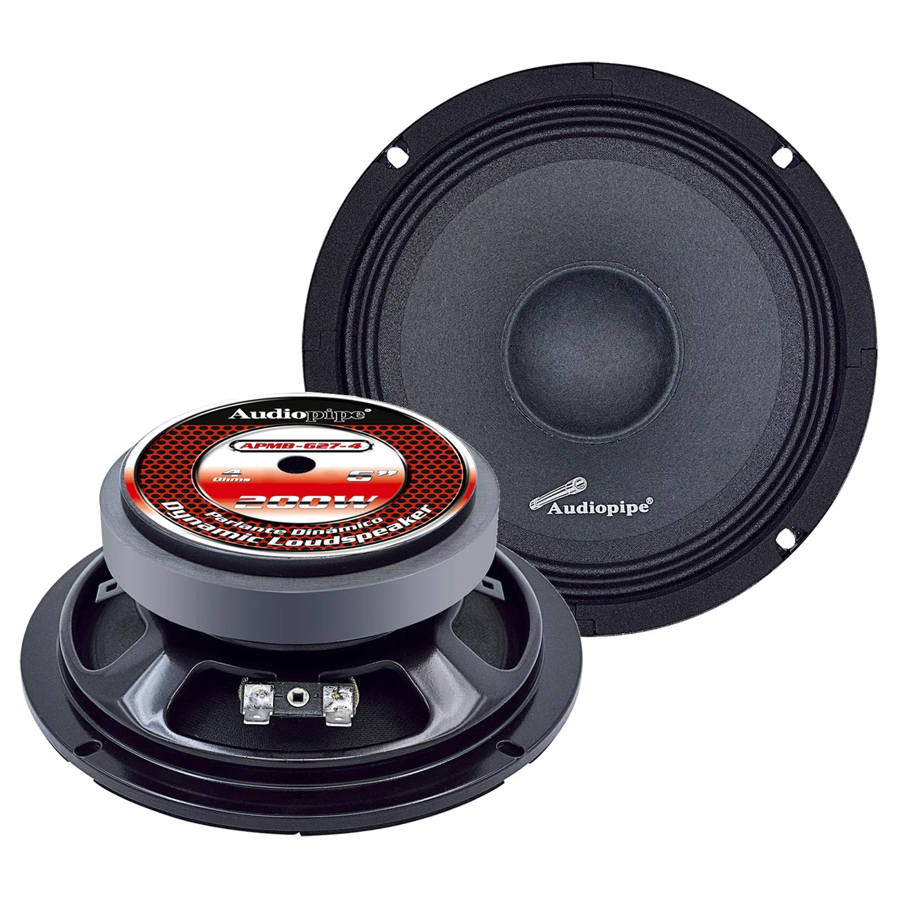 APMB6274 - Audiopipe 6" Mid-Range Loudspeaker 200W Max / 100W RMS 4ohm