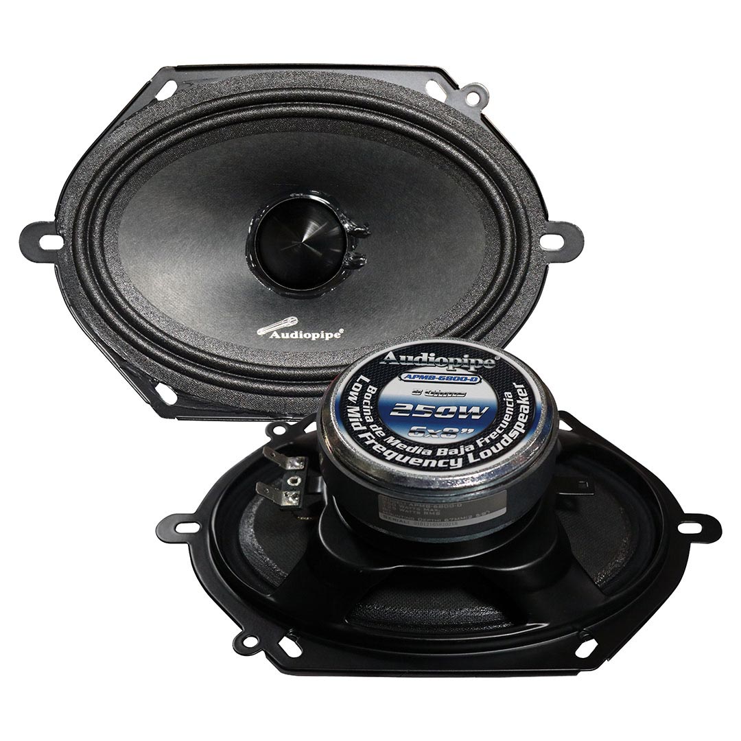 APMB6800D - Audiopipe 6x8” Low Mid Frequency Speaker 125W RMS/250W Max 8 Ohm