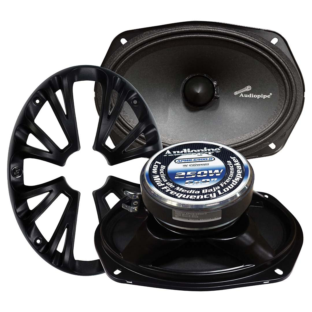 APMB6900D - Audiopipe 6x9" Low Mid Frequency Speaker 125W RMS/250W Max 8 Ohm (Pair)