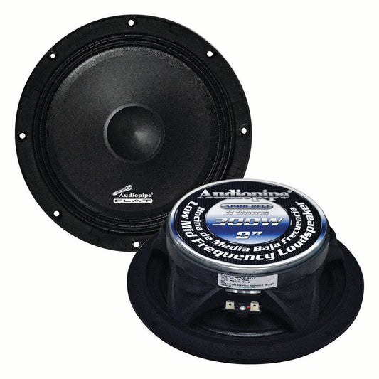 APMB8FLT - Audiopipe 8" Shallow Mount Low Mid Frequency Speaker 150W RMS/300W Max 8 Ohm