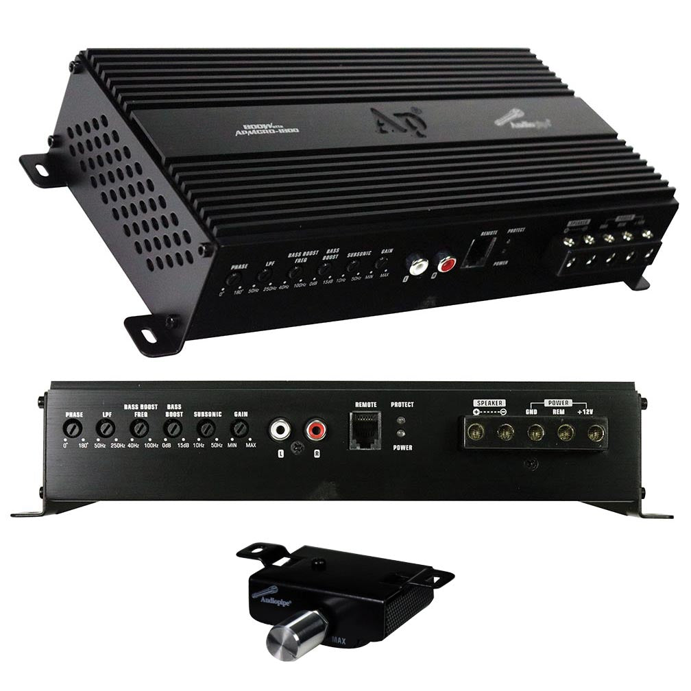 APMCRO1800 - Audiopipe Micro Monoblock Class D Amplifier 800W Max