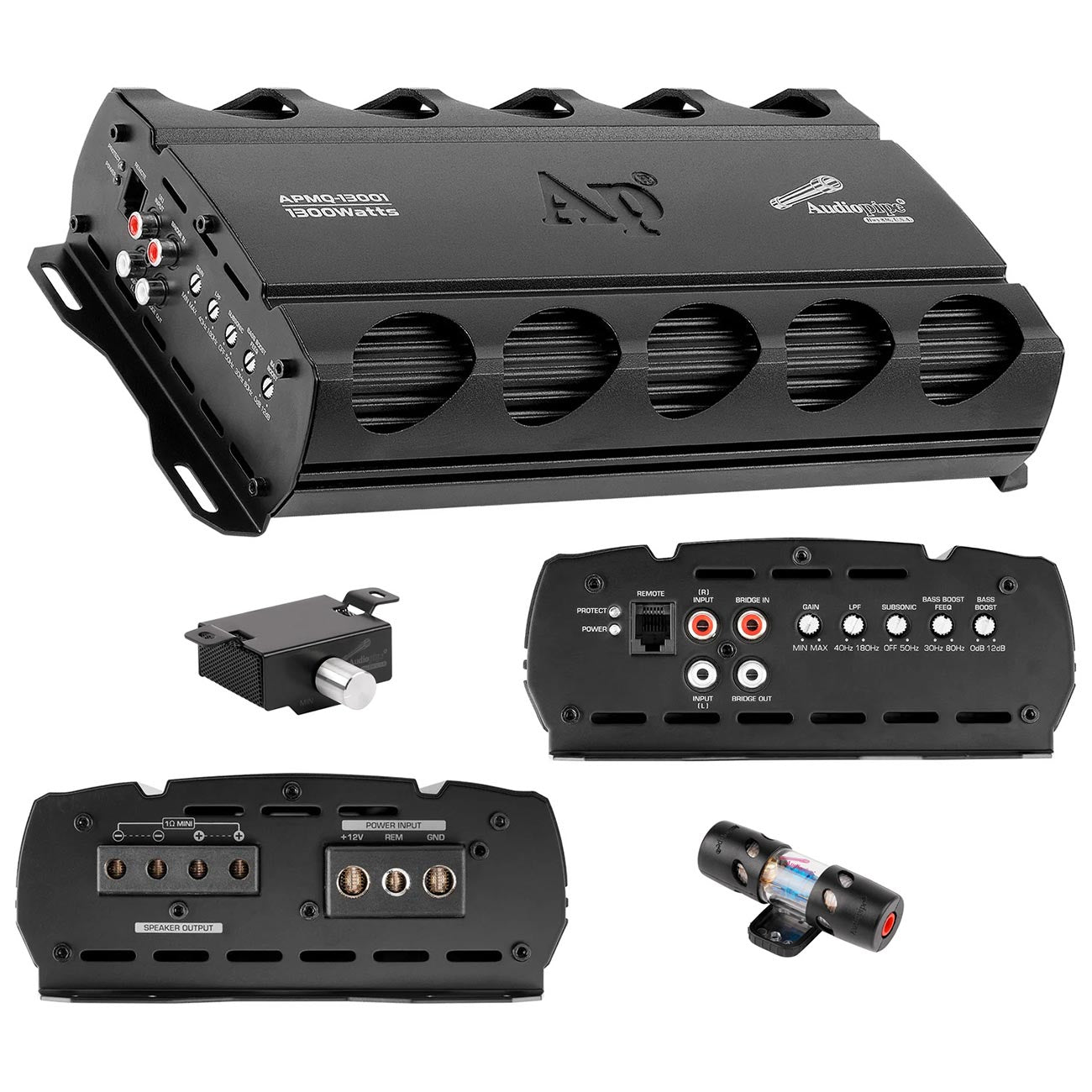 APMQ13001 - Audiopipe Mini Monoblock Amplifier 1000W RMS