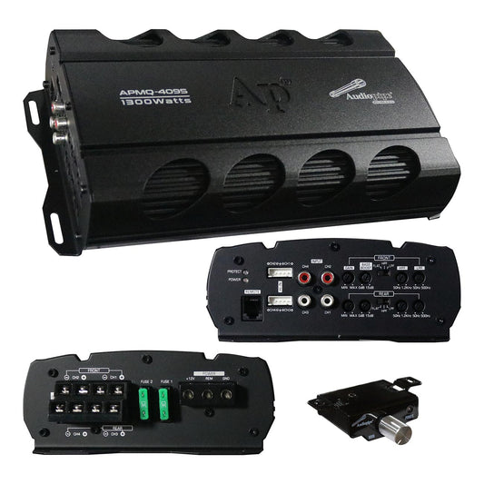 APMQ4095 - Audiopipe Mini 4 Channel Amplifier 1300W MAX