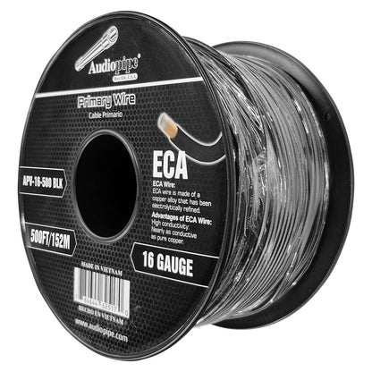 APV16500BLK - Audiopipe Flexible ECA Primary Cable 16 Gauge 500 Foot - Black