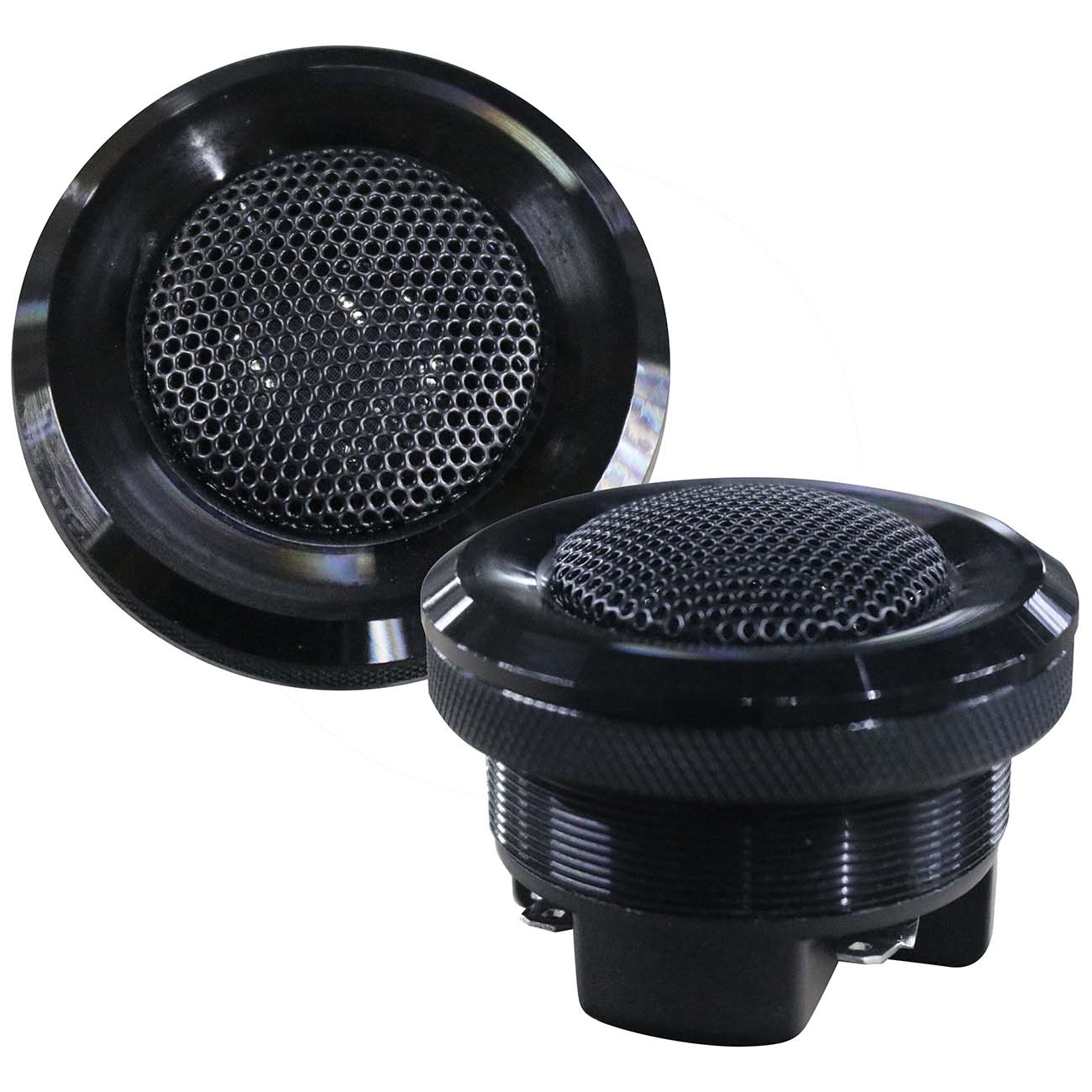 thumbnail image 2 of Audiopipe ATX100 Aluminum Titanium Tweeters - 100W RMS 4ohm Pair With Diamond Chrome Finish 2 of 6