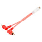 BMVGRAF2M - Audiopipe RIGHT ANGLE BIN-MASTER SERIES 1F/2M Y-Splitter RCA Cable (Bulk Bag - 10 Qty inside)
