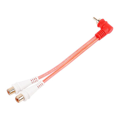 BMVGRAM2F - Audiopipe RIGHT ANGLE BIN-MASTER SERIES 1M/2F Y-Splitter RCA Cable (Bulk Bag - 10 Qty inside)