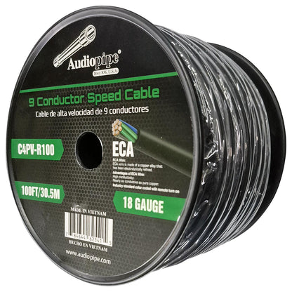 C4PVR100 - Audiopipe “Speed Cable” 9 Conductor 18-Gauge 100 Feet Speed Cable