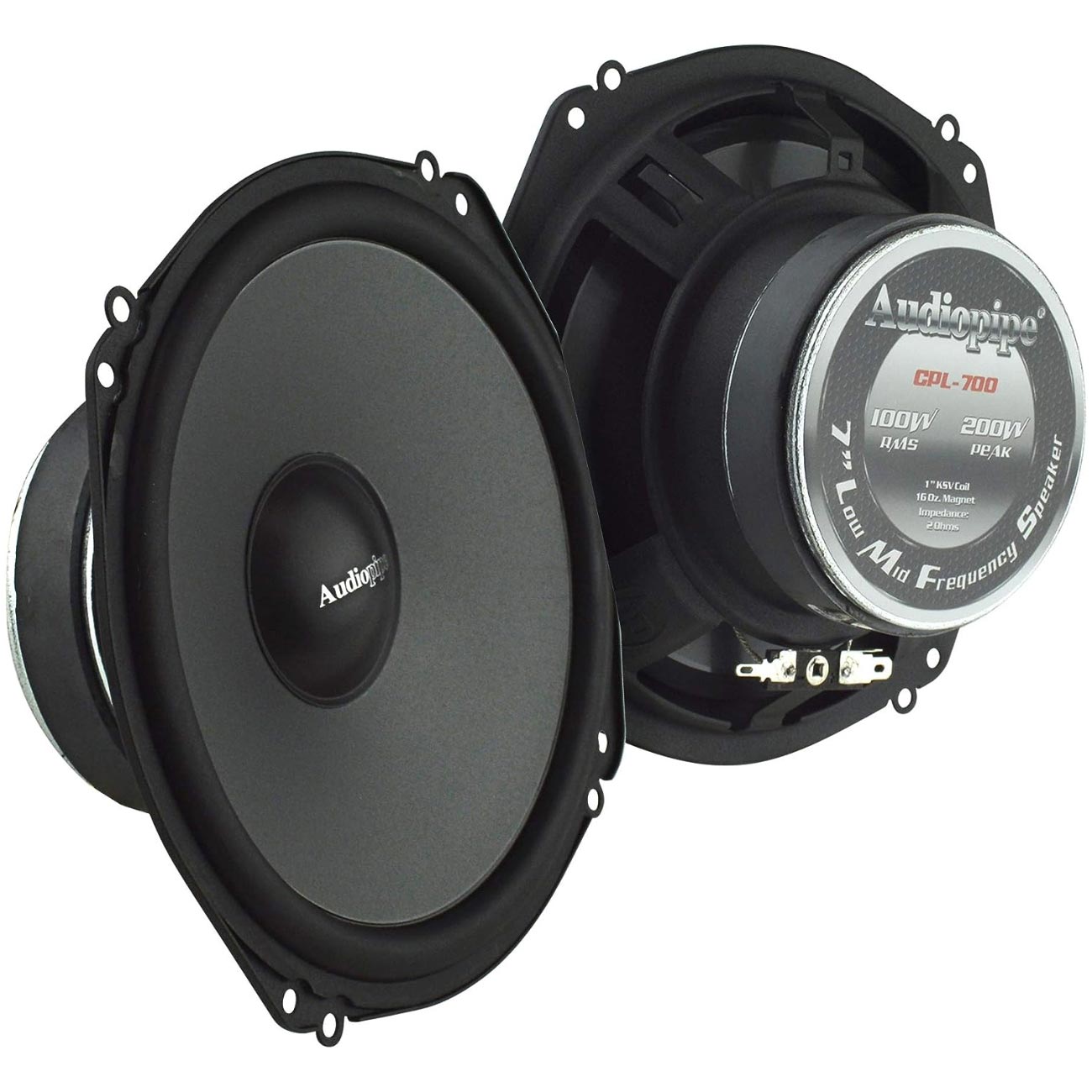 CPL700 - Audiopipe Shallow Mount 7” Low Mid Frequency Speaker (Pair)