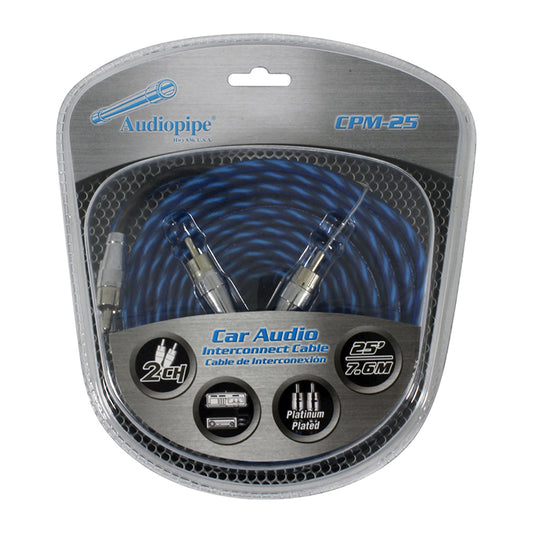 CPM25 - Audiopipe Platinum Plated Interconnect Cable 25ft