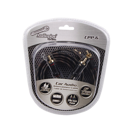 CPP3 - Audiopipe 3-Foot Gold Plated Interconnect RCA Cable
