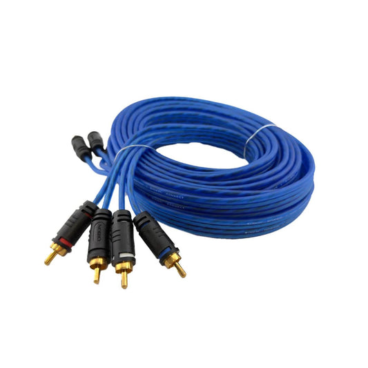 CR44CH - Orion 17' CCA 4-Channel RCA Cable - Translucent Blue