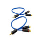 CRY2F - Orion 1 Male / 2 Female RCA Y-Cable - Translucent Blue (2-Pack)