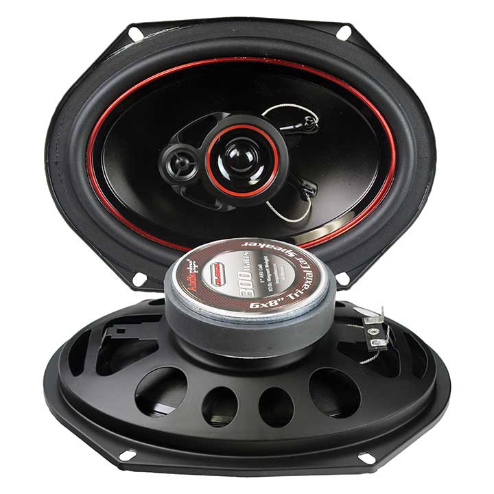 CSL6803R - AUDIOPIPE Redline Speaker 6X8" 3-WAY (pair) 300 W; PP ELECTROPLATE CONE